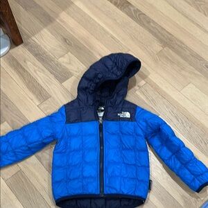 The North Face Kids' Blue and Black Quilted Jacket